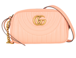 GG Marmont, Leather, Pink, 486628, DB/B, 4*